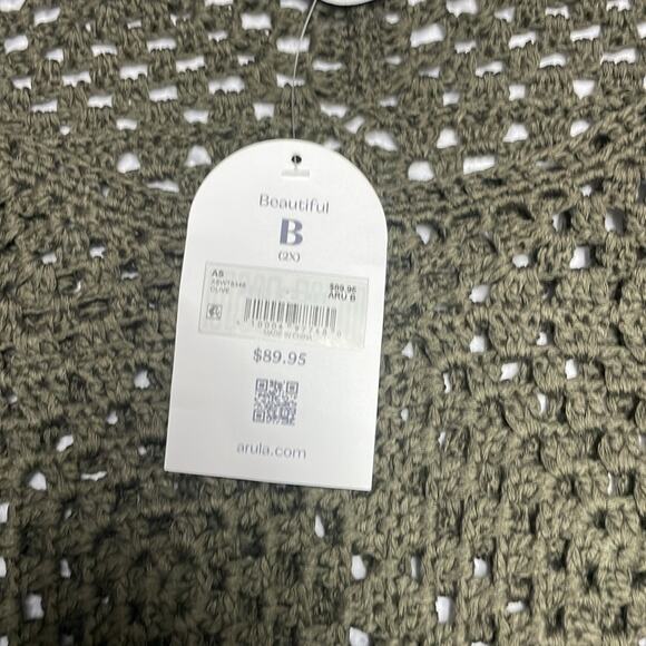 NWT Arula Olive Green Sweater Knit Top Size 2XL - Picture 5 of 5